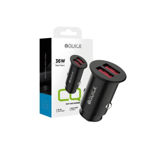 Dual USB-A 36W Fast Car Charger