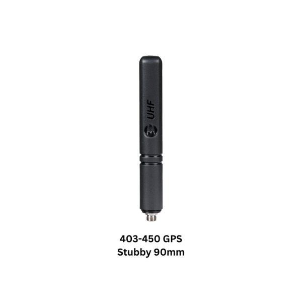UHF/GPS combination stubby antenna for the 403-450 MHz range.